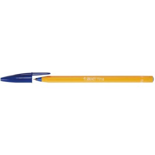 BIC Stylo bille ORANGE Pte Fine 0,7mm Encre Bleue