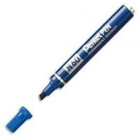 Pentel Marqueur permanent N60, pointe biseautee, bleu