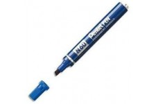 Pentel Marqueur permanent N60, pointe biseautee, bleu