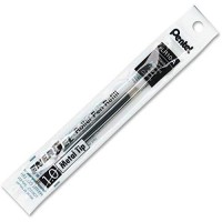 Pentel LR10-A Recharge encre gel Pointe metal 1 mm Noir