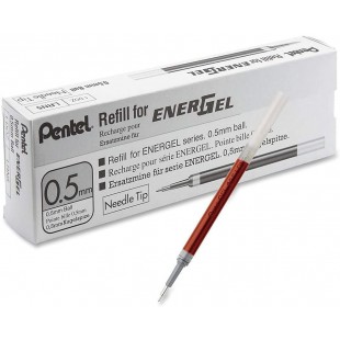 Pentel LRN5-B Recharge encre gel Pointe metal 0,5 mm Rouge