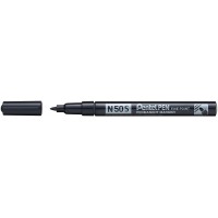 Pentel Stylo N50S-A Marqueur Permanent, Boitier en Aluminium, 1.0 mm, Noir