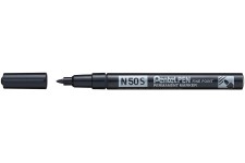 Pentel Stylo N50S-A Marqueur Permanent, Boitier en Aluminium, 1.0 mm, Noir