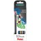 Pentel K110-4XZ Lot de 4 stylos a  encre gel hybride double effet de couleur sur papier clair/fonce