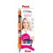Pentel EnerGel BL77-4COL Lot de 4 stylos a  encre gel avec mecanisme a  poussoir, diametre de la bille : 0,7 mm epaisseur de tr