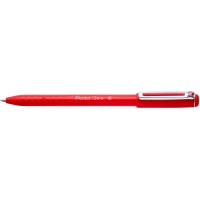 Pentel BX460-B iZee Stylo a  bille avec capuchon et clip metal Rouge Pointe large 1mm