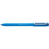 Pentel BX460-S iZee Stylo a  bille avec capuchon et clip metal Bleu ciel Pointe large 1mm
