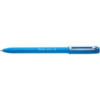 Pentel BX460-S iZee Stylo a  bille avec capuchon et clip metal Bleu ciel Pointe large 1mm