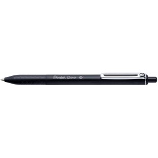 Pentel BX470-A iZee Stylo a  bille retractable avec clip en metal Noir Pointe large 1 mm