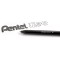 Pentel BX470-A iZee Stylo a  bille retractable avec clip en metal Noir Pointe large 1 mm