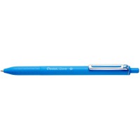 Pentel BX470-S iZee Stylo a  bille retractable avec clip en metal Bleu ciel Pointe large 1 mm