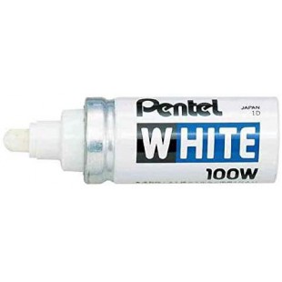 PENTEL Marqueurs permanent blanc X100W Pointe ogive 2,9 mm