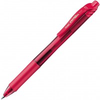 Pentel Lot de 3 stylos roller a  gel EnerGel-X BL107, rouge