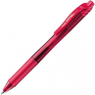 Pentel stylos roller a  gel EnerGel-X BL107, rouge