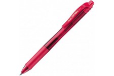 Pentel stylos roller a  gel EnerGel-X BL107, rouge