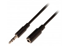 Câble audio stéréo Extension 3.5 M - 3.5 F 3,5 mm mâle - 3,5 mm femelle 3.00 m Noir