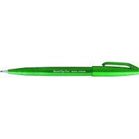 Pentel SES15C Brush Sign Pen Touch Feutres pinceaux a  pointe souple encre aquarellable Vert - Lot de 10