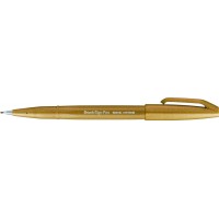 Pentel SES15C Brush Sign Pen Touch Feutres pinceaux a  pointe souple encre aquarellable Ocre - Lot de 10