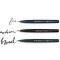 Pentel XSESP15/3 Brush Sign Pen Pigment Black Ink Edition Calligraphie avec pointe pinceau flexible, carte blister avec 3 epaiss