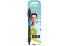 Pentel Energel BL107-4 Lot de 4 stylos roller a  encre gel liquide 0,35 mm