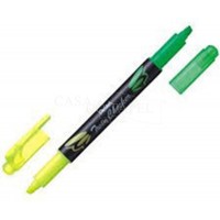 'Pentel marqueur de texte GK de slw8 "Twin Checker, 2 pointes, jaune/vert