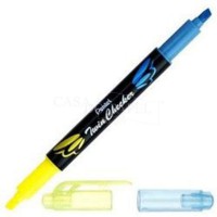 'Pentel slw8 de GS surligneur"Twin Checker, 2 pointes, jaune/bleu