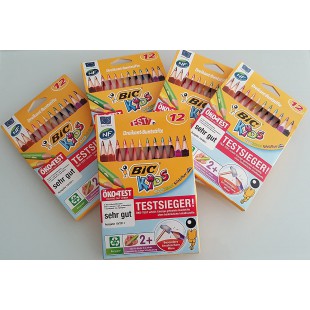 BIC Etuis carton de 12 crayons de couleur ECO KIDS EVOLUTION TRIANGLE 12 Couleurs