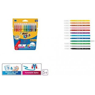 Etuis de 12 feutres KIDS COULEUR Pte Moy. bloquee 12 couleurs