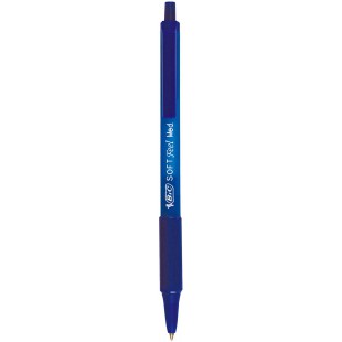 BIC Stylo bille retractable BIC® Soft Feel® 0,32 mm, bleu