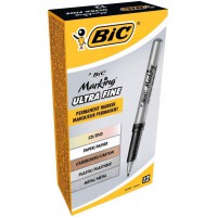 BIC Lot de 3 Marqueurs pour CD / DVD "Marking", permanent, noir, 0,7 mm