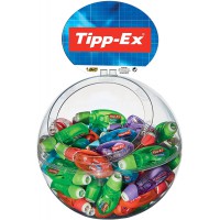 Lot de 60 : Bic Tipp-Ex Microtape Twist 879432 Correction Tape Rollers Display Plastique