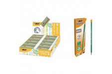 Lot de 20 : BIC Plast-Office Gommes Blanches - Ecriture Evolution Original Crayons a Papier avec Gomme Integree - 50% De Mati
