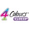 BIC - 1 Stylo 4 Couleurs Fun avec Grip Doigt - Multicolore (Rose + Violet + Vert citron + Turquoise)