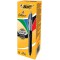 BIC 37533 Stylo-bille 4s pointe moyenne encre classique retractable rechargeable Grip Pro 4s Standard