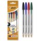 BIC Cristal Original Stylos-Bille Pointe Moyenne (1,0 mm) - Couleurs Assorties, Un Paquet de 4