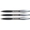 BIC Lot de 3 Stylos bille ATLANTIS SOFT pointe moyenne 1 mm noir