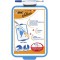 BIC Velleda Ardoise Ecolier Double Face (19 x 26 cm) Effacable a Sec avec Feutre Bleu Effacable a Sec et Effacette