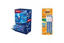 Tipp-Ex Easy Correct Rubans Correcteurs - 12 m x 4,2 mm, Boite de 15+5 & 4 Couleurs Original Stylo-Billes Retractable Pointe Moy