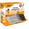 Bic Cristal 896040 Stylo bille Corps transparent Pointe 1 mm Largeur de trait 0,4 mm Noir Lot de 90 + 10 gratuits