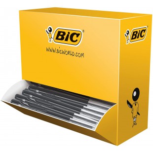 BIC M10 Original Stylos-Bille Retractables Pointe Moyenne (1,0 mm) - Noir, Boite de 90+10