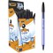 BIC Ecriture Cristal Soft Stylos-Bille Pointe Moyenne (1,2 mm) - Corps Bleu Ciel - Encre De Couleur Noire, Boite de 50