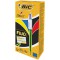 BIC 4 COULEURS FLUO STYLO BILLE - JAUNE POINTE 1.6
