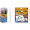 BIC Kids Ecriture Visaquarelle Feutres de Coloriage avec Pointe Pinceau - Pot de 18 & Kids Aquacouleur Crayons de Couleur Aquare