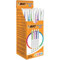 BIC Cristal Up Stylos-Bille Pointe Moyenne (1,2 mm) - Couleurs Fantaisies Assorties, Boite de 20