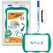 BIC Velleda Ardoise Ecolier Double Face (21 x 31 cm) Effacable a Sec avec Feutre Bleu Effacable a Sec et Effacette 