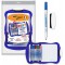 BIC Velleda Ardoise Ecolier Double Face (21 x 31 cm) Effacable a Sec avec 8 Feutres Effacables a Sec et Effacette 