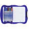 BIC Velleda Ardoise Ecolier Double Face (21 x 31 cm) Effacable a Sec avec 8 Feutres Effacables a Sec et Effacette 