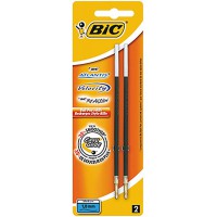 Blister de 2 recharges pour Bic Atlantis - Pointe moyenne - noir