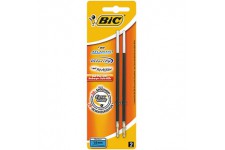 Blister de 2 recharges pour Bic Atlantis - Pointe moyenne - noir