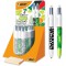 BIC 4 Couleurs Velours Stylos-Bille Retractables Pointe Moyenne (1,0 mm) - Corps Assortis Motif Jungle, Presentoir de 30